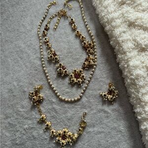 Kay Jewelers Gold and Multicolor Floral Necklace Set